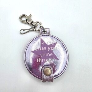 American Girl Bath and Body Real Beauty Metallic Compact Mirror Keychain